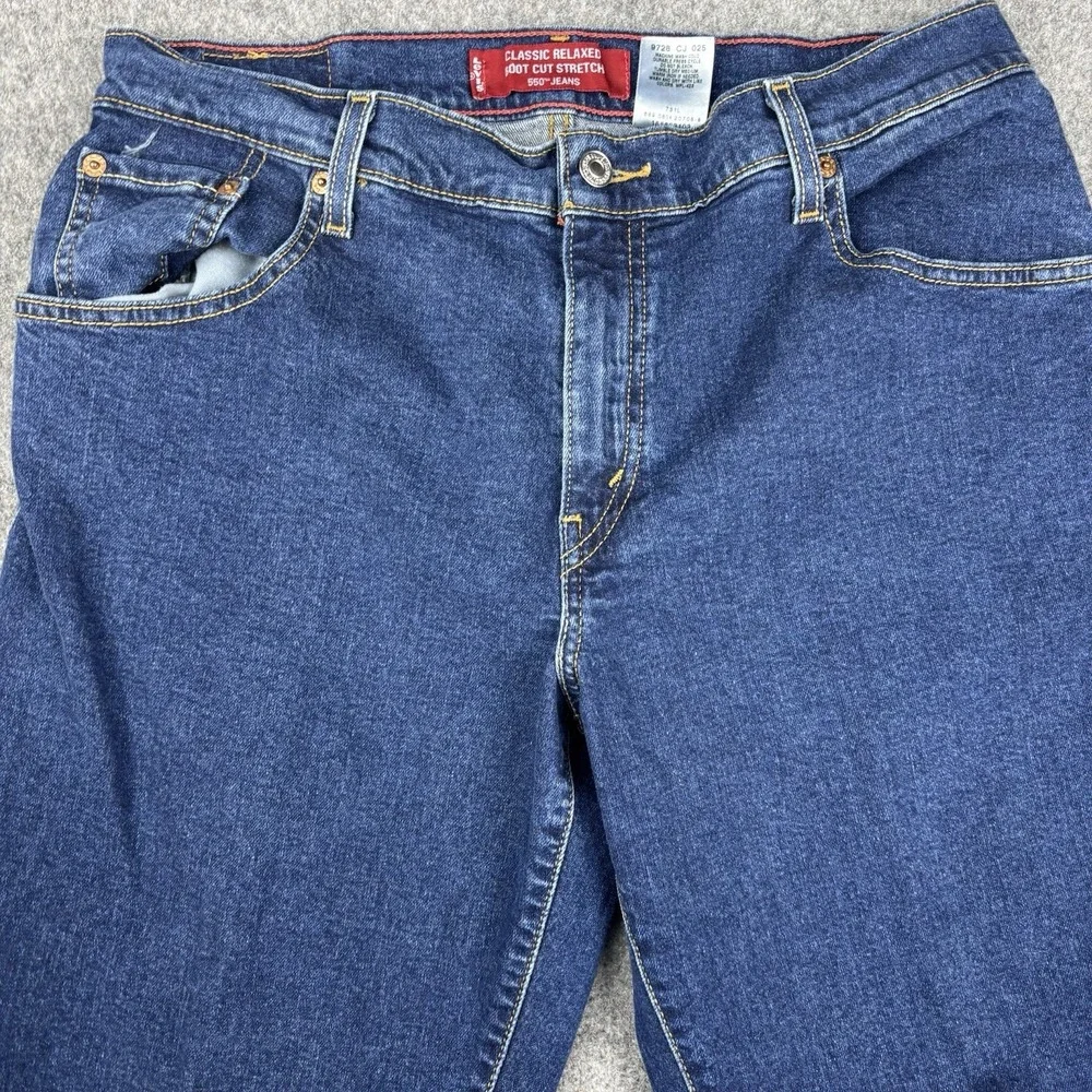 Vintage Levi's 550 Jeans Women's 12m Bootcut Dark Wash Classic Relaxed Stretch